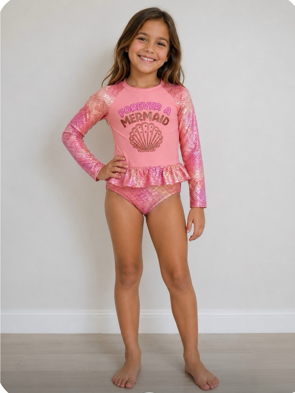 Magic Pink Mermaid Kids Swim Set